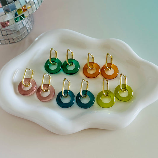 Translucent Hoops (Multiple Colors)